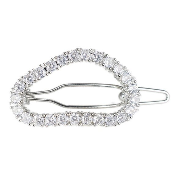 New CZ By Kenneth JayLane Misshaped Oval Hair Pin